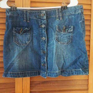 Mango Jean Mini Skirt